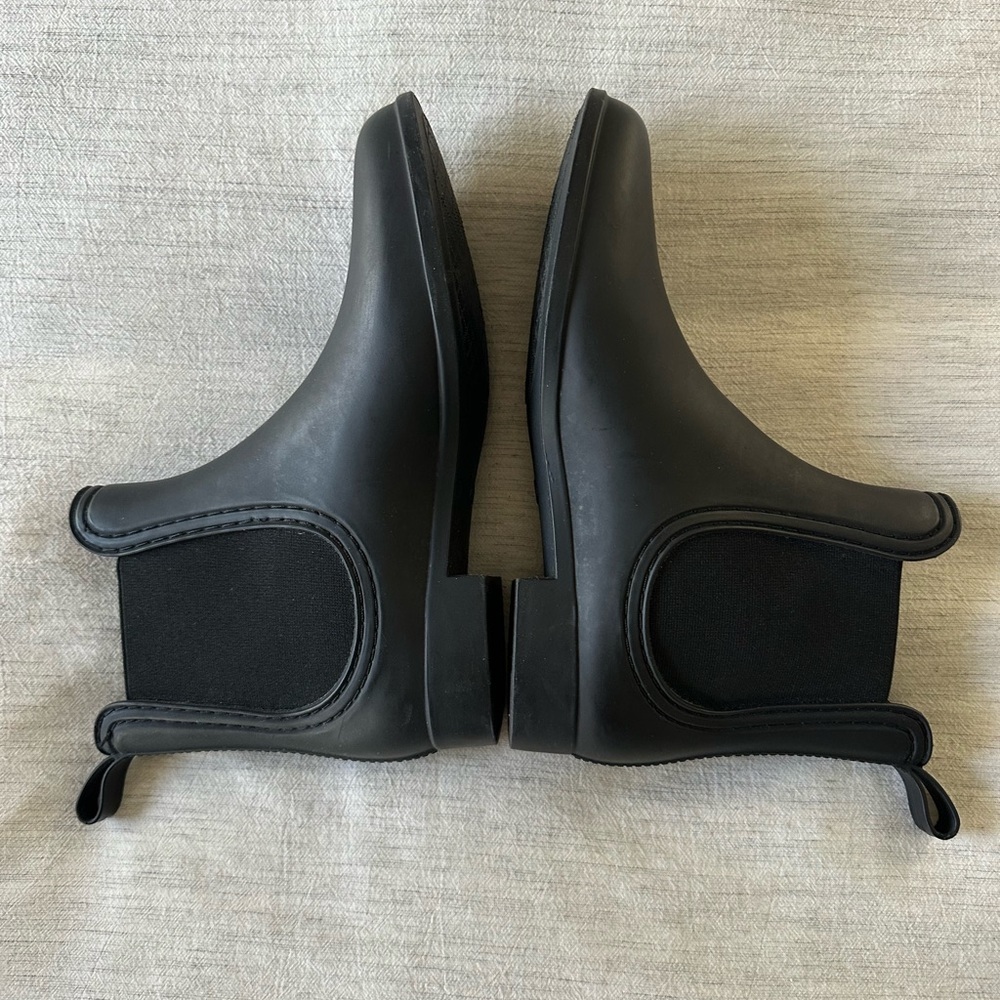 Jeffrey Campbell Havana Last Matte Black Chelsea Ankle Rain Boots, Size 9 - Picture 6 of 8